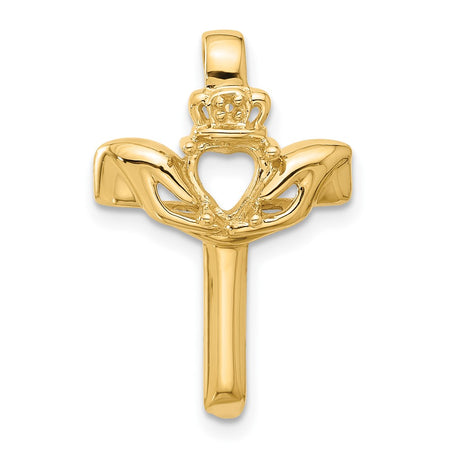 10k Claddagh Cross Pendant Mounting (10XP753)