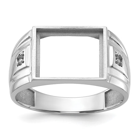 10K White Gold Men's ring mounting (10Y1543)