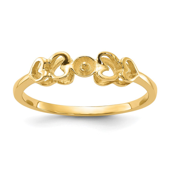 10K Polished Pearl Ring Mounting (10Y1869)