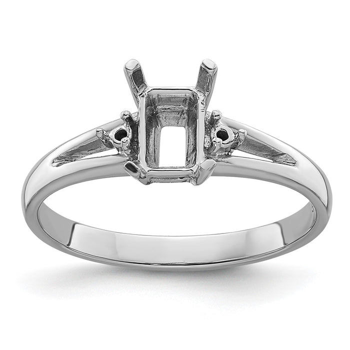 10K White Gold Diamond & Gemstone Ring Mounting (10Y4762)
