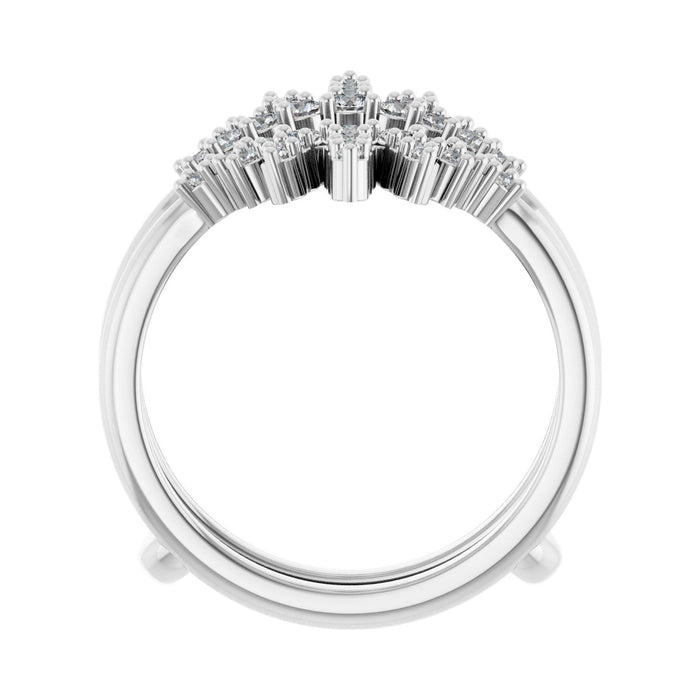 14K White Gold 1/2 CTW Lab-Grown Diamond Ring Guard