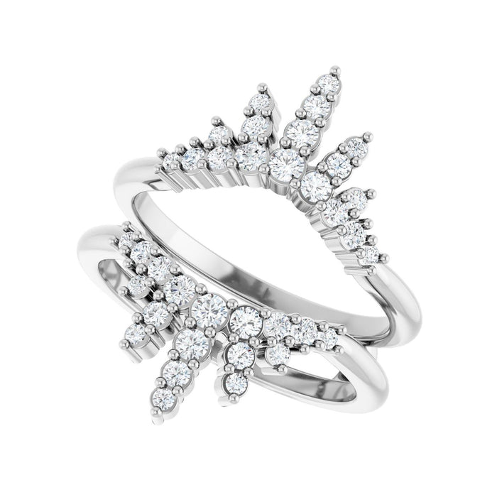 14K White Gold 1/2 CTW Lab-Grown Diamond Ring Guard