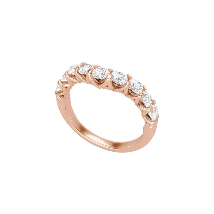14K Rose Gold 1 CTW Lab-Grown Diamond Contour Band