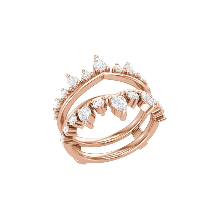 14K Rose Gold 1 CTW Lab-Grown Diamond Ring Guard