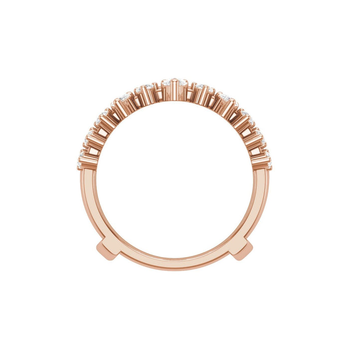 14K Rose Gold 1 CTW Lab-Grown Diamond Ring Guard