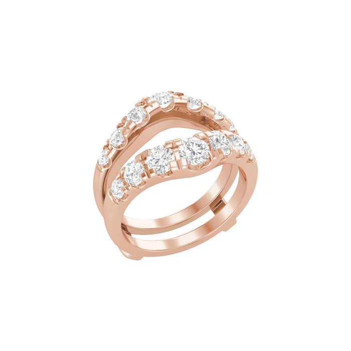 14K Rose Gold 1 1/2 CTW Lab-Grown Diamond Ring Guard