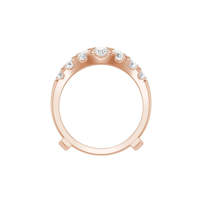 14K Rose Gold 1 1/2 CTW Lab-Grown Diamond Ring Guard