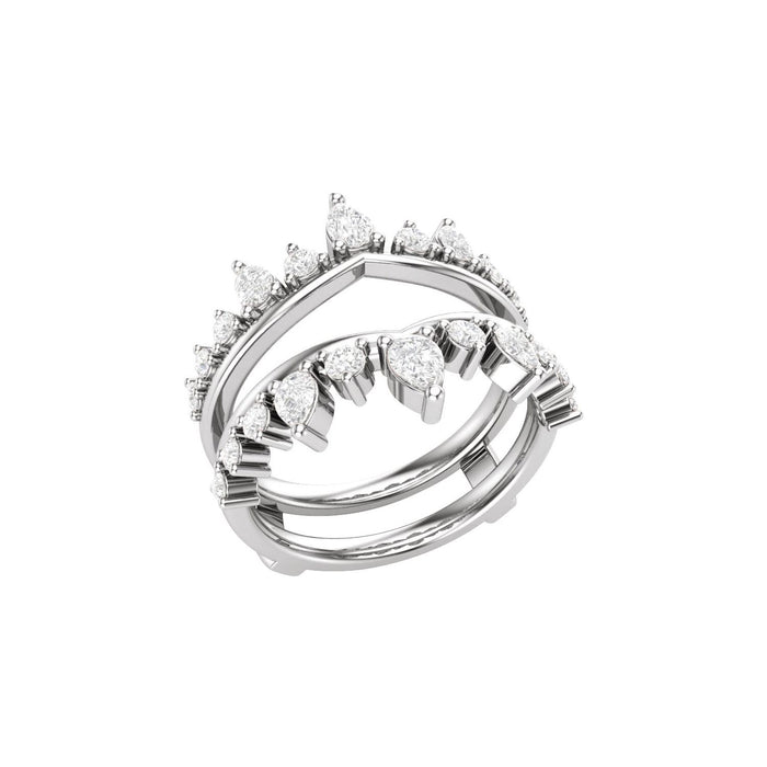 14K White Gold 1 CTW Lab-Grown Diamond Ring Guard