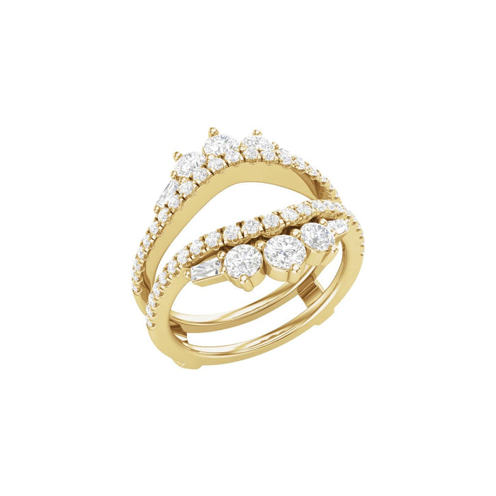14K Yellow Gold 1 1/5 CTW Lab-Grown Diamond Ring Guard