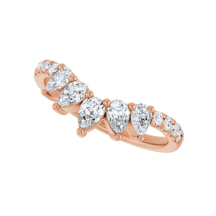 14K Rose Gold 3/4 CTW Lab-Grown Diamond Contour Band