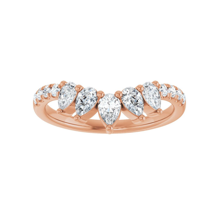 14K Rose Gold 3/4 CTW Lab-Grown Diamond Contour Band
