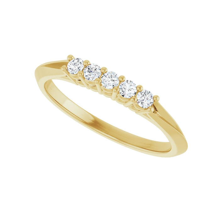 14K Yellow Gold 1/6 CTW Lab-Grown Diamond  Anniversary Band