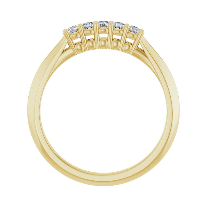 14K Yellow Gold 1/6 CTW Lab-Grown Diamond  Anniversary Band