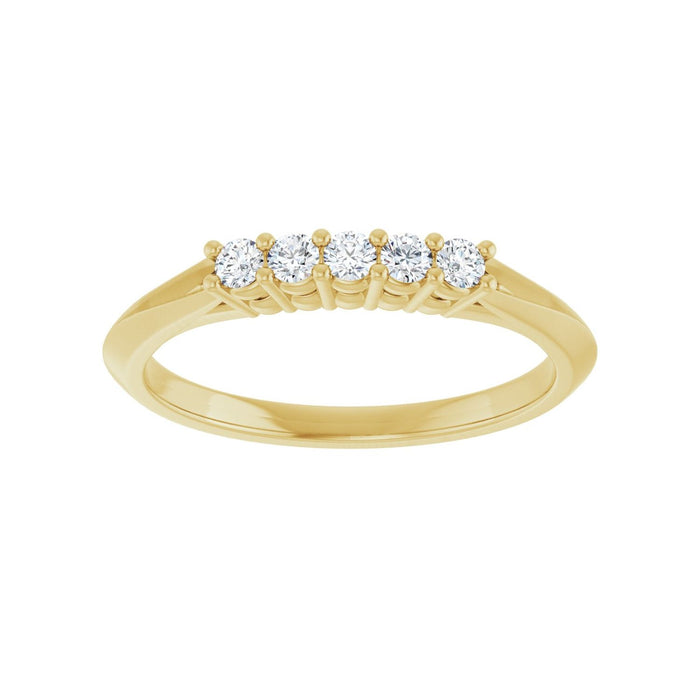 14K Yellow Gold 1/6 CTW Lab-Grown Diamond  Anniversary Band