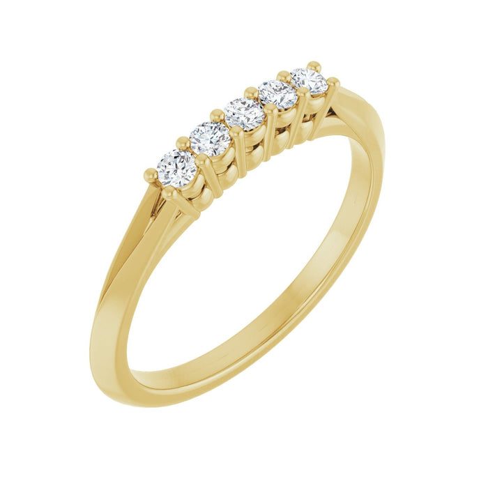 14K Yellow Gold 1/6 CTW Lab-Grown Diamond  Anniversary Band