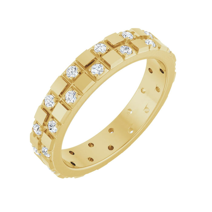 14K Yellow Gold 3/8 CTW Natural Diamond Band