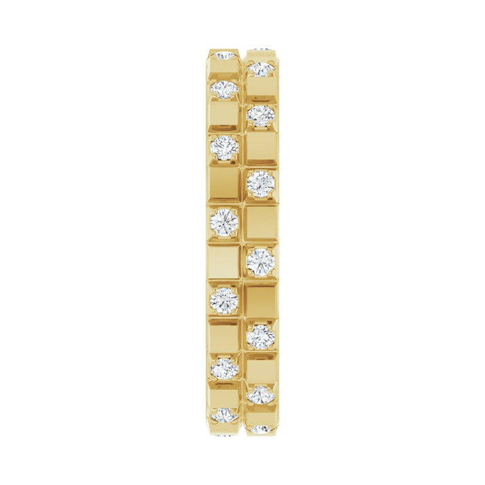 14K Yellow Gold 3/8 CTW Natural Diamond Band