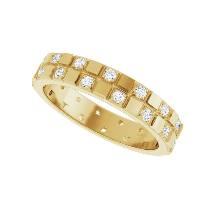 14K Yellow Gold 3/8 CTW Natural Diamond Band