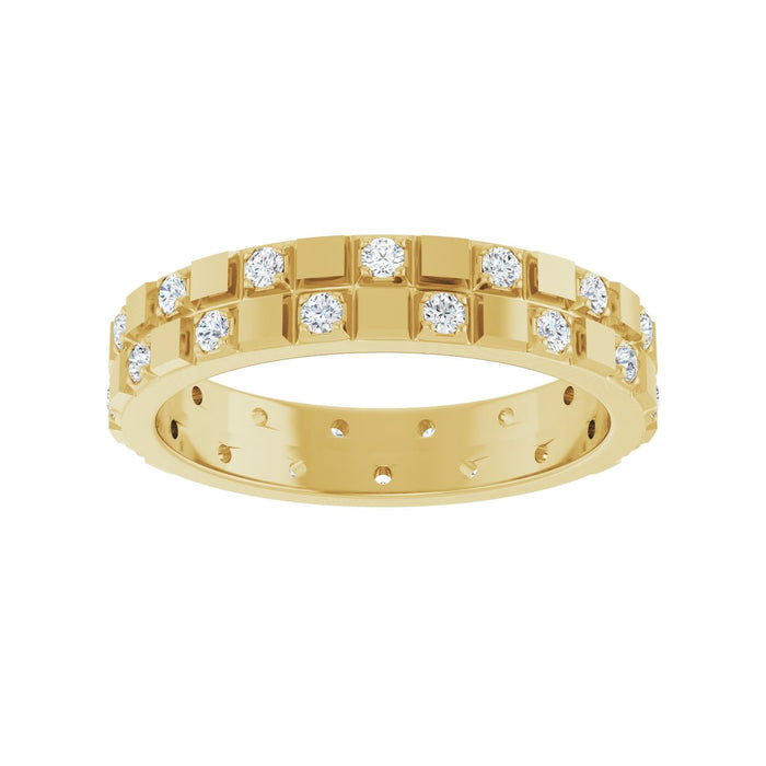 14K Yellow Gold 3/8 CTW Natural Diamond Band