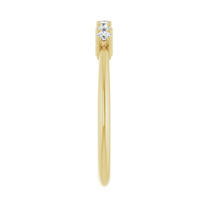 14K Yellow Gold 1/5 CTW Lab-Grown Diamond 7-Stone Anniversary Band