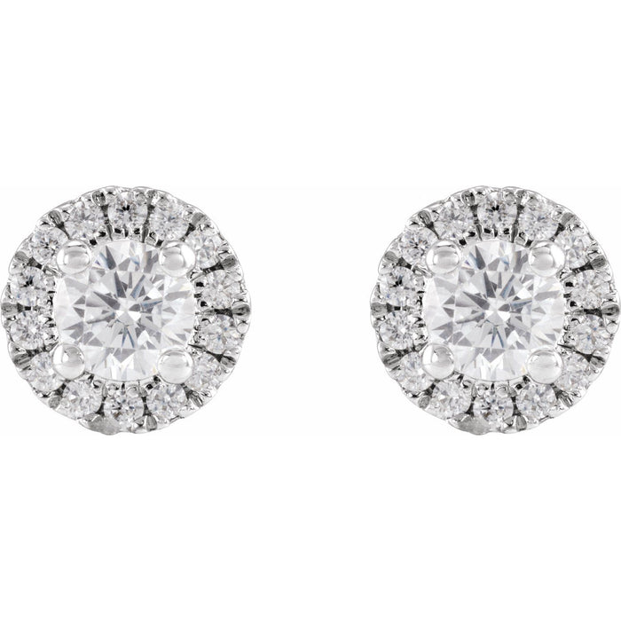 Sterling Silver 3/4 CTW Lab-Grown Diamond Stud Earrings