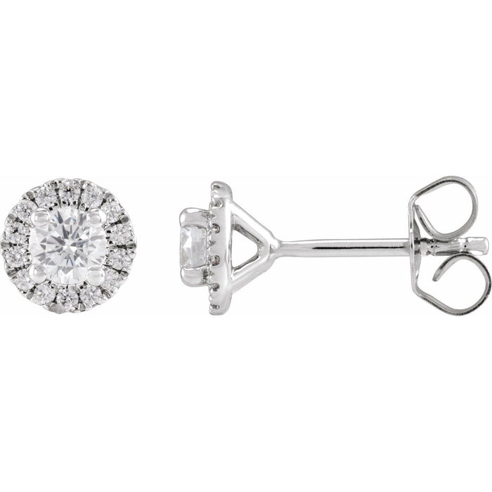 Sterling Silver 3/4 CTW Lab-Grown Diamond Stud Earrings