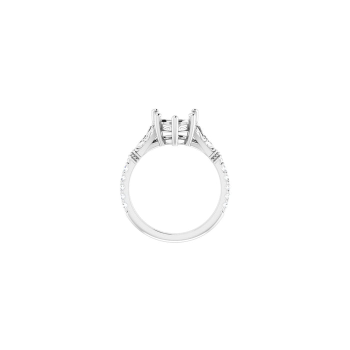 Platinum 9x9 mm Heart 1/6 CTW Lab-Grown Diamond Semi-Set Engagement Ring
