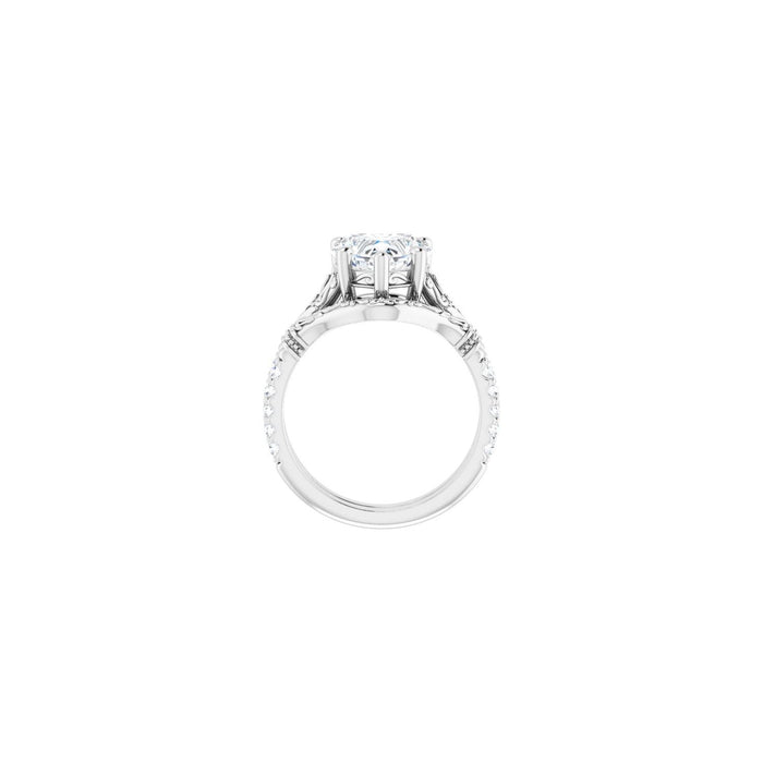 Platinum 9x9 mm Heart 1/6 CTW Lab-Grown Diamond Semi-Set Engagement Ring