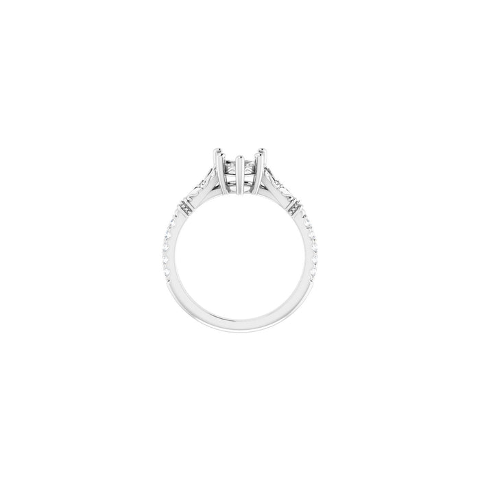 14K White Gold 7x7 mm Heart 1/6 CTW Lab-Grown Diamond Semi-Set Engagement Ring