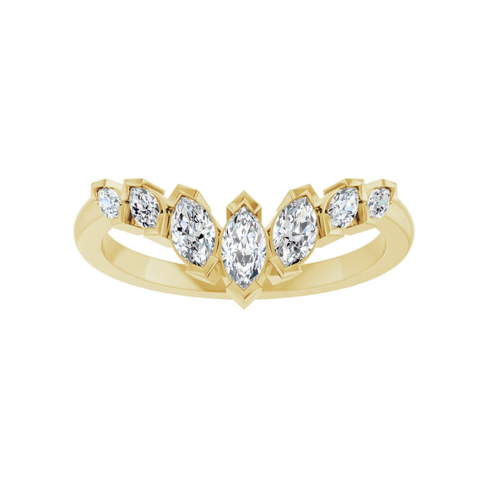 14K Yellow Gold 1/2 CTW Lab-Grown Diamond Contour Band