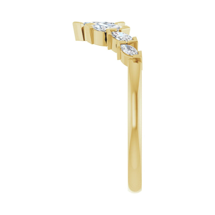14K Yellow Gold 1/2 CTW Lab-Grown Diamond Contour Band