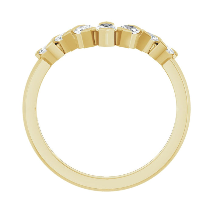 14K Yellow Gold 1/2 CTW Lab-Grown Diamond Contour Band