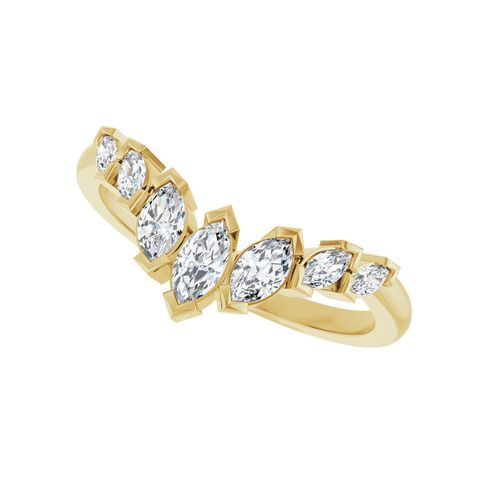14K Yellow Gold 1/2 CTW Lab-Grown Diamond Contour Band