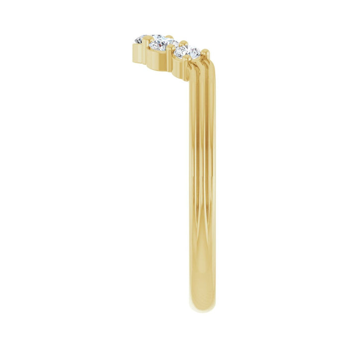 14K Yellow Gold 1/4 CTW Lab-Grown Diamond Contour Band