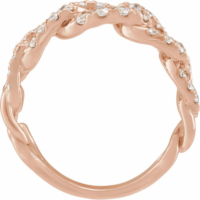 14K Rose Gold 1 CTW Lab-Grown Diamond Ring
