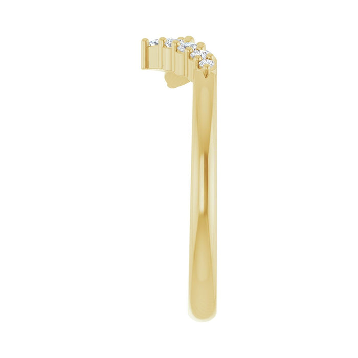 14K Yellow Gold 1/5 CTW Lab-Grown Diamond Contour Band