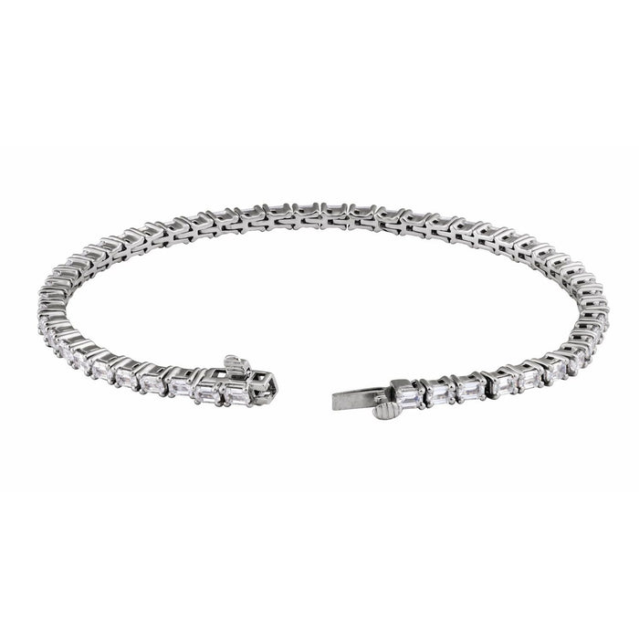 14K White Gold 5 CTW Lab-Grown Diamond Line 7" Bracelet