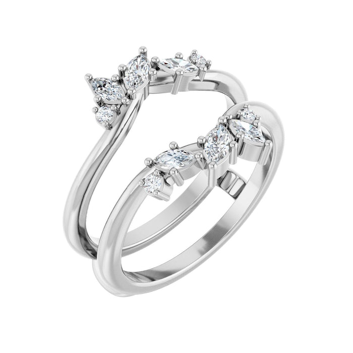 14K White Gold 1/3 CTW Lab-Grown Diamond Ring Guard