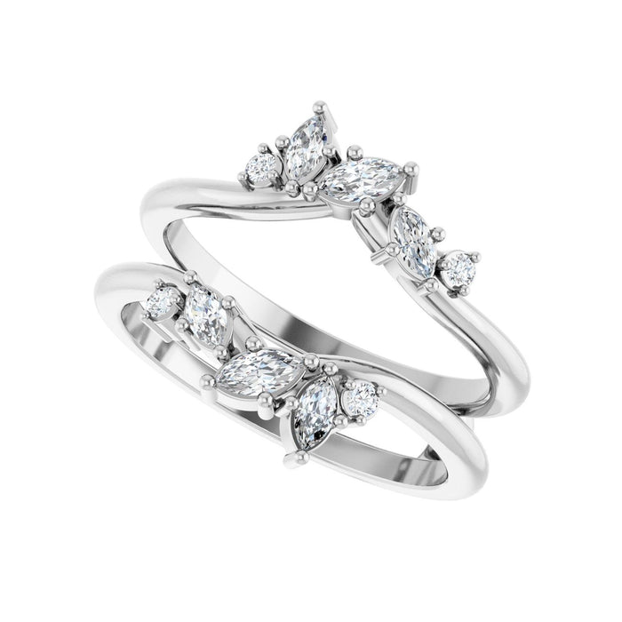 14K White Gold 1/3 CTW Lab-Grown Diamond Ring Guard