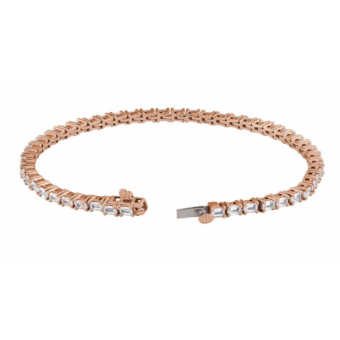 14K Rose Gold 5 CTW Lab-Grown Diamond Line 7" Bracelet