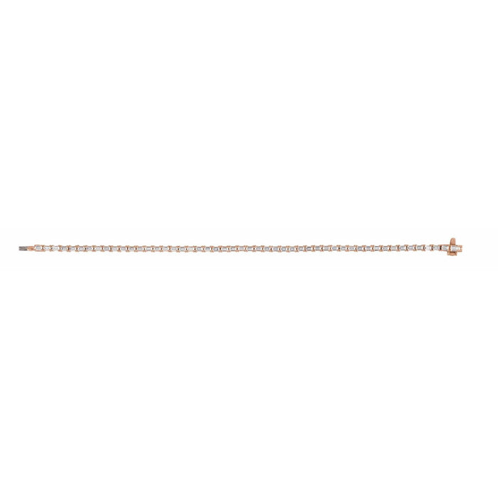 14K Rose Gold 5 CTW Lab-Grown Diamond Line 7" Bracelet