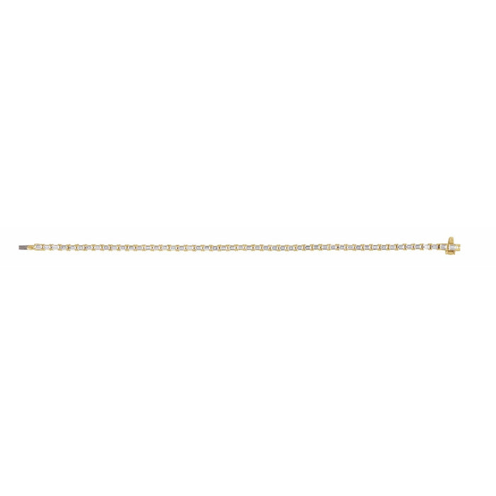 14K Yellow Gold 5 CTW Lab-Grown Diamond Line 7" Bracelet