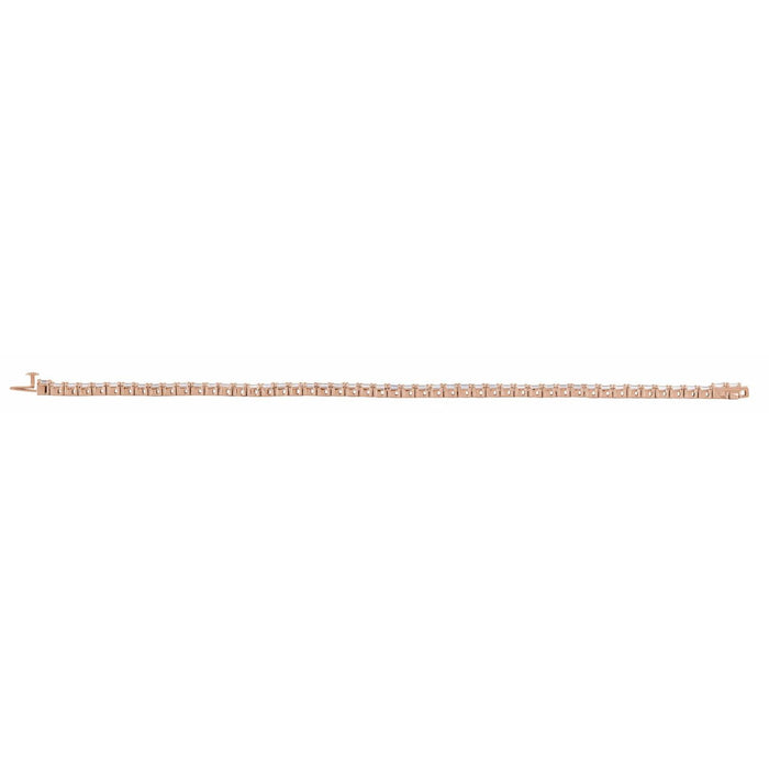 14K Rose Gold 5 CTW Lab-Grown Diamond Line 7" Bracelet