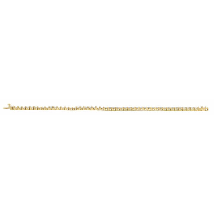 14K Yellow Gold 5 CTW Lab-Grown Diamond Line 7" Bracelet