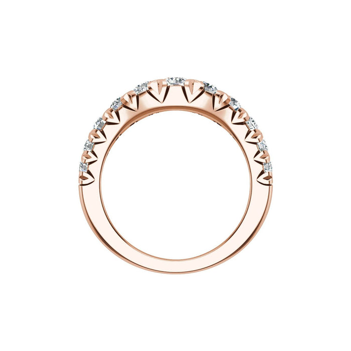 14K Rose Gold 1 CTW Lab-Grown Diamond Contour Band
