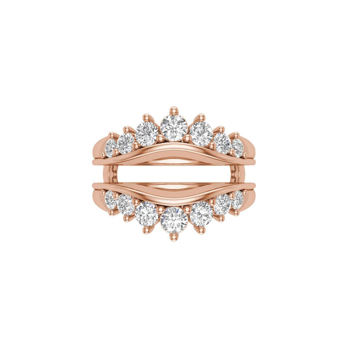 14K Rose Gold 1 1/2 Lab-Grown Diamond Ring Guard