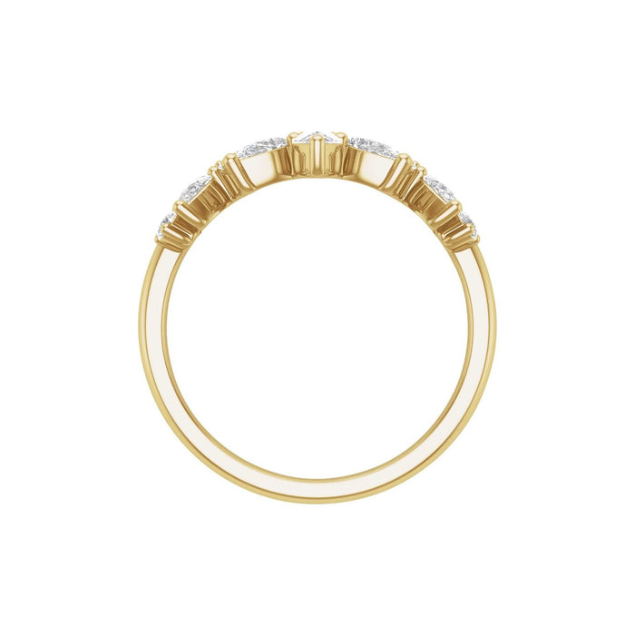 14K Yellow Gold 3/4 CTW Lab-Grown Diamond Contour Band
