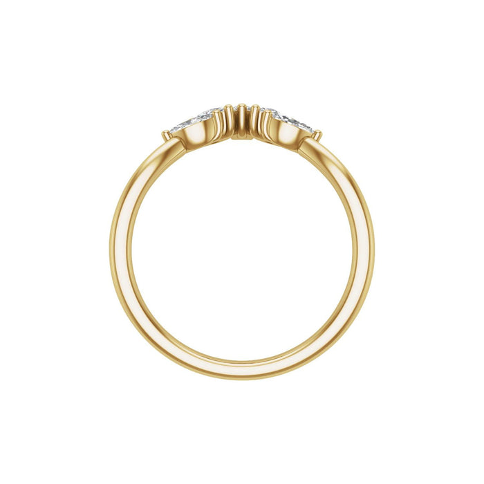 14K Yellow Gold 3/8 CTW Lab-Grown Diamond Contour Band