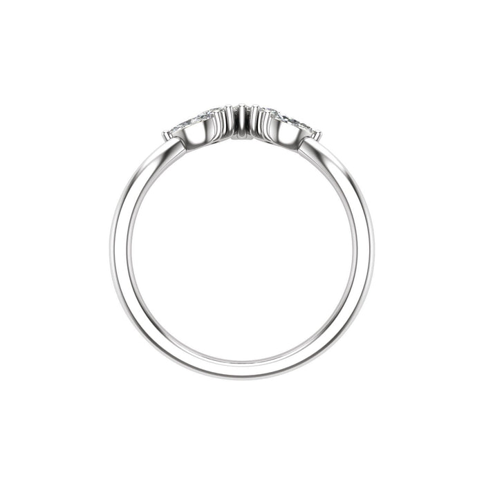 14K White Gold 3/8 CTW Lab-Grown Diamond Contour Band