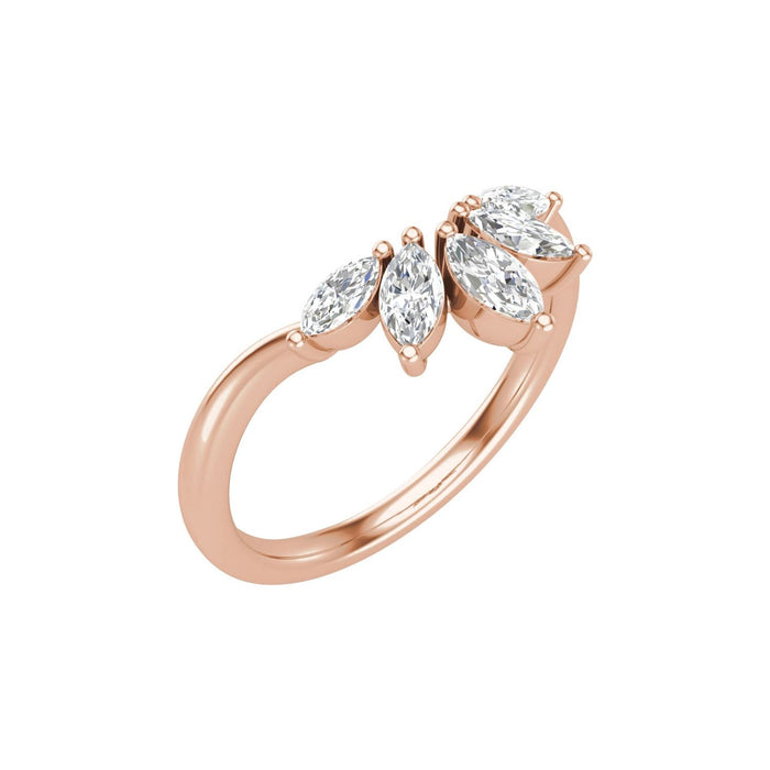 14K Rose Gold 3/8 CTW Lab-Grown Diamond Contour Band
